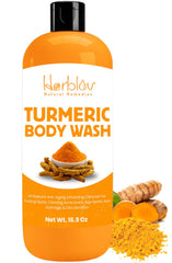 Herblov Turmeric Body Wash bottle for easy daily cleansing.