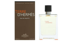 Hermès Terre D'Hermes packaging and spray hint at outdoor-inspired versatility for everyday use.