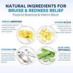 Hermon Arnica Bruise Cream sensitive-skin formula shown for gentle facial application.