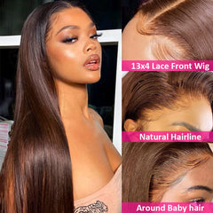 Hermosa chocolate brown lace front wig color bleaches safely