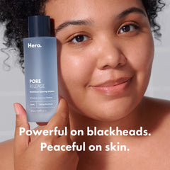 Hero Cosmetics Pore Release toner dispense demonstrates easy, even application for regular pore care.
