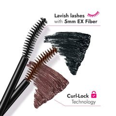 Heroine Make Brown Mascara waterproof-swatches highlighting smudge resistance