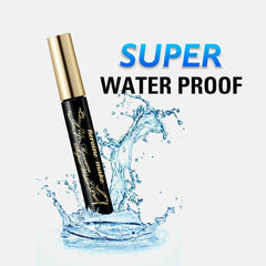 Heroine Make waterproof mascara swim test illustrating smudge-proof performance in water.