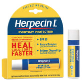 Herpecin L lip protectant SPF 30 tubes for portable daily lip protection.