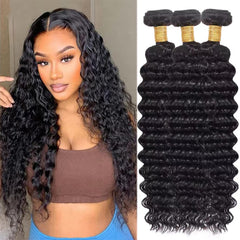 Hetnear Deep Wave Bundles 18-inch display shows natural styling for daily wear