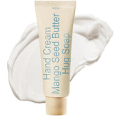 hetras perfume hand cream tube closeup showing silky hydration