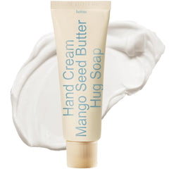 hetras perfume hand cream tube closeup showing silky hydration