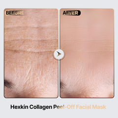 Hexkin nighttime peel-off sheet showing ready-to-peel texture