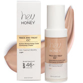 Hey Honey Trick and Treat CC² Cream bottle top view for velvety coverage