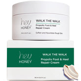 Hey Honey Walk the Walk cream packaging for foot care hydration