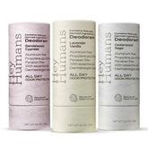 Hey Humans deodorant stick aluminum-free for all-day odor protection.