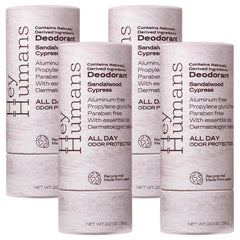 Hey Humans deodorant packaging close-up highlighting recyclable paper packaging for sustainability