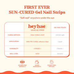 Heyhae nail-strip stretch-and-fit technique for seamless coverage.