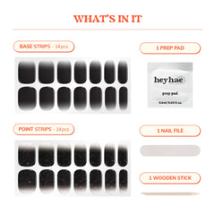 Heyhae application-fit shows easy sizing for all nail shapes.