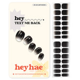 Heyhae semi-cured nail strips ombre packaging highlights at-home salon-quality convenience.