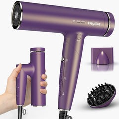 Heylike high-speed plasma ion hair dryer front view enables fast drying for busy mornings.