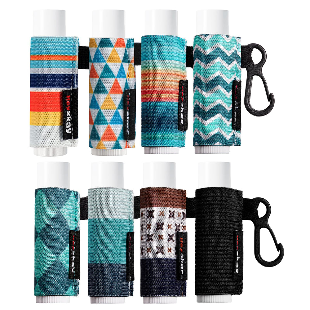 HEYSKAY lip balm holder sleeve clip shows quick-access lip care on the go