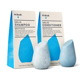 HiBAR Moisturize shampoo bar pour demonstrates rich lather for dry, frizzy hair.