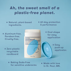 HIBAR oval push-up applicator for easy, mess-free deodorant application