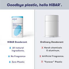 HIBAR plastic-free packaging is recyclable and compostable for eco care