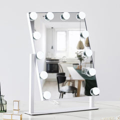 HIEEY Hollywood mirror in 360° rotation for flexible viewing angles.