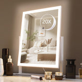 HIEEY lighted makeup mirror with four-sided LEDs for even, bright makeup application