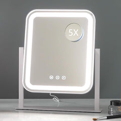 HIEEY vanity mirror with lights, front view shows even makeup-ready illumination.