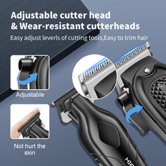 HIENA PRO clipper lever adjustment highlights customizable blade length for precise fades.