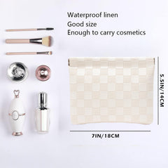 HIGH FIT waterproof PU leather cosmetic bag exterior protects contents in rain and humidity