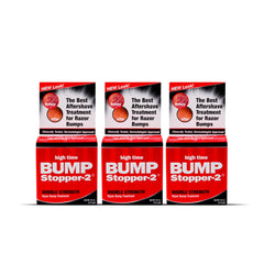 High Time Bump Stopper 2 double-strength bottle for on-skin relief after shaving.