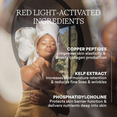 HigherDOSE Glow Serum with heat activation concept for radiant, energized skin