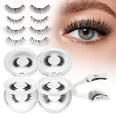 Higu clace magnetic eyelashes kit with four pairs and applicators for fast, mess-free beauty.
