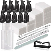 HiMo nail polish gel remover cap clip set of 10 keeps caps secure for quick changes.