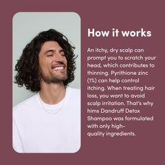 hims Dandruff Detox two-pack box conveys value and ongoing scalp care.