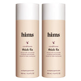 HIMS & HERS Thick Fix bottle with fresh eucalyptus scent for fuller-looking hair.