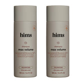 Hims Max Volume Shampoo bottle pour demonstrates easy application and lift.