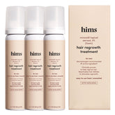 Hims minoxidil 5% bottle for daily scalp treatment promoting fuller hair.