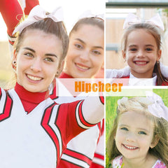 Hipcheer large 8-inch cheer bow closeup for bold game-day accessory.