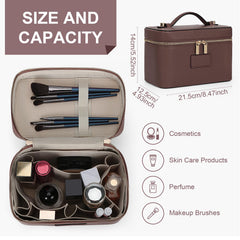 HiTotes makeup bag with removable divider adapts to your kit for easy access