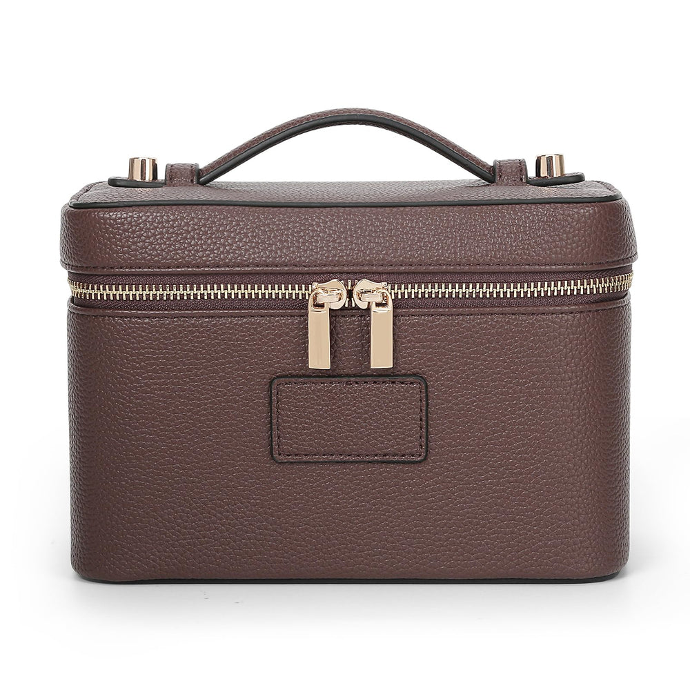 HiTotes makeup bag in waterproof PU leather protects cosmetics on the go