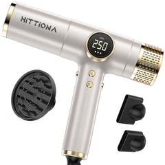 HITTIONA dual-voltage travel dryer with diffuser for smooth, frizz-free styling on the go.