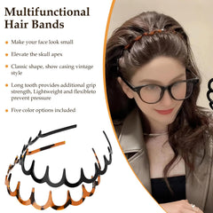HJKLIUT headband serrated texture delivers secure, non-slip hold throughout active days