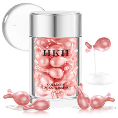 HKH Retinol Serum Capsules bottle illustrates compact, salon-grade nighttime skincare.