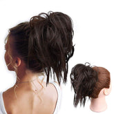 HMD Tousled Updo bun clip-in for quick volume boost.