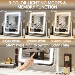 HNV Vanity Mirror 360-degree rotation for the perfect angle every time.