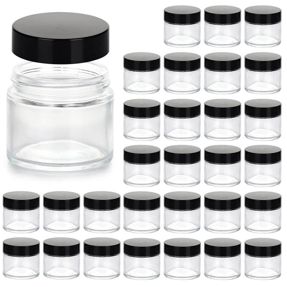 11 Hoa Kinh 2oz glass jar with lid top view for portable travel storage of creams.