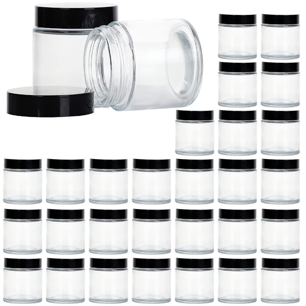 Hoa Kinh 4 oz glass jar with lid showing airtight seal for lotion storage