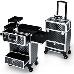 Hododou rolling makeup case front view shows easy on-the-go styling.