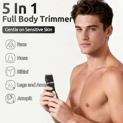 HOHOLE Bikini Trimmer in hand shows ergonomic design for comfortable precision.