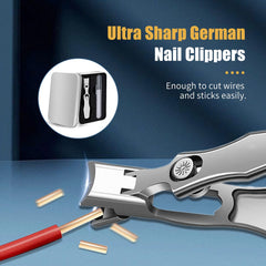 Hoiuter German nail clippers ergonomic handle provides secure grip.